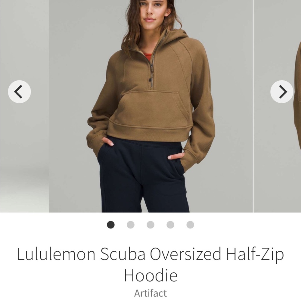 Lululemon Scuba Oversized Half-Zip Cropped Hoodie Sweatshirt M/L